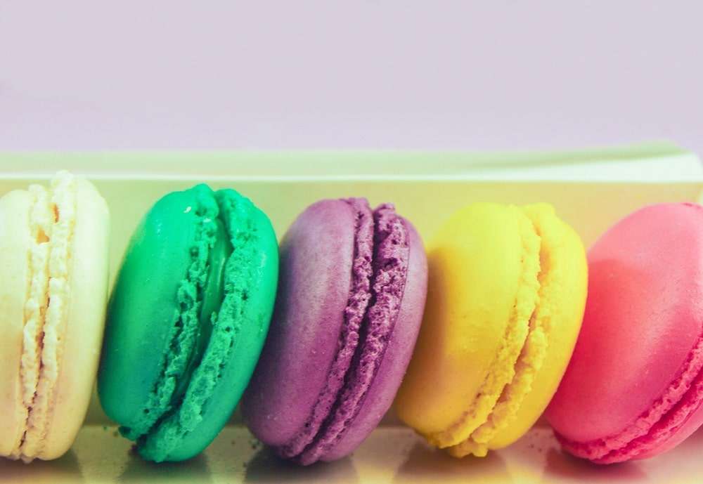 Flüssige Lebensmittelfarbe ist ideal für Macarons