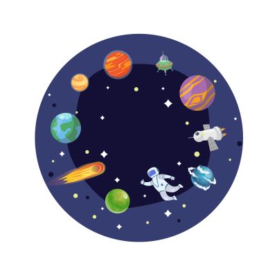 Auflegerset astronaut