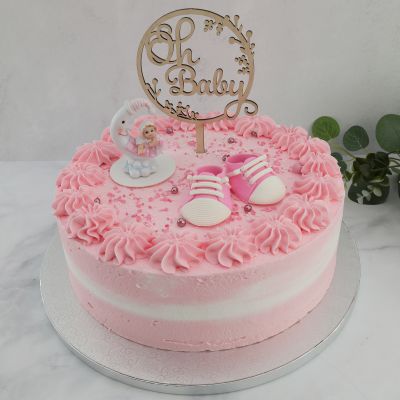 Motivtorte oh baby pink