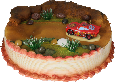 Torte mit Spielzeug zum Thema Cars
