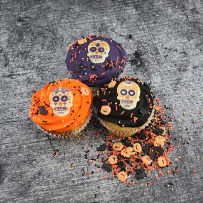 Halloween muffins mit auflegern